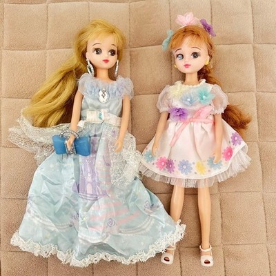 Licca Doll Set LD-08 Flower Girl LD-04 Twinkle Princess Japan Takara Used Lot