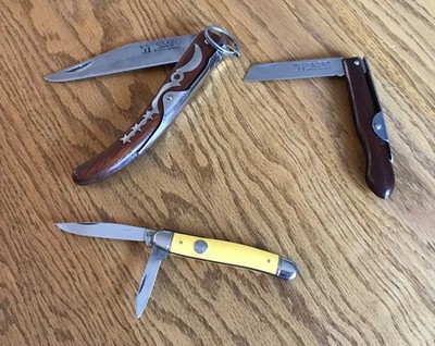 2 Mikov Okapi Knives made in South Africa plus bonus knife