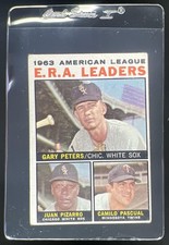 1964 Topps 1963 AL ERA Leaders Gary Peters Juan Pizarro Camilo Pascual #2