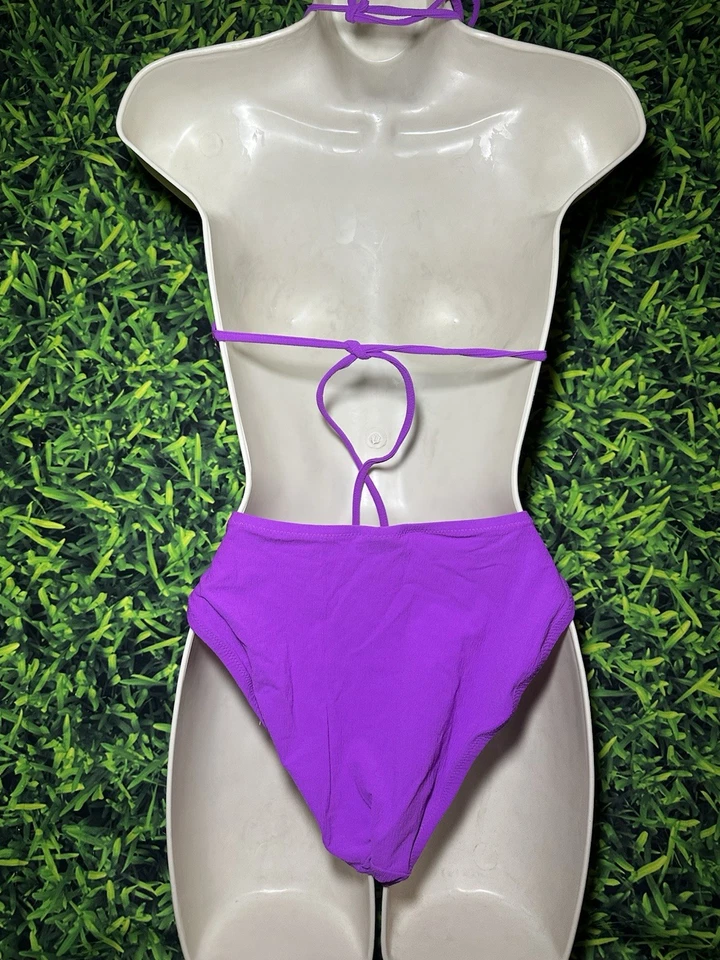 Nuevo con etiquetas Traje de baño Bikini Jag Colorblock Vintage Años 80/90 Talla 12 M Top reversible Leer Foto 2 de 4