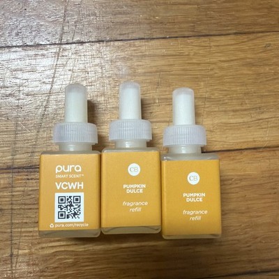 Lot Of 3 Pura Smart Scent Pumpkin Dulce Capri Blue Home Fragrance Refill