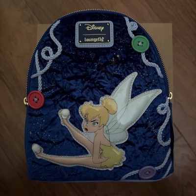 Loungefly Disney Tinker Bell Buttons Light-Up Mini Backpack -w/imperfection 