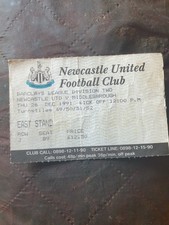 Newcastle vs Middlesbrough ticket Dec 1991 famous Boro win