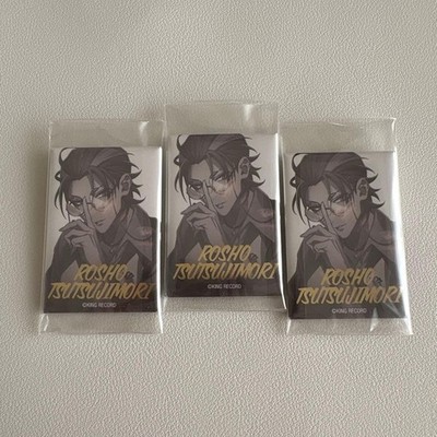 Hypnosismic Ryozen Metallic Square Can Badge 3pcs Japan +14
