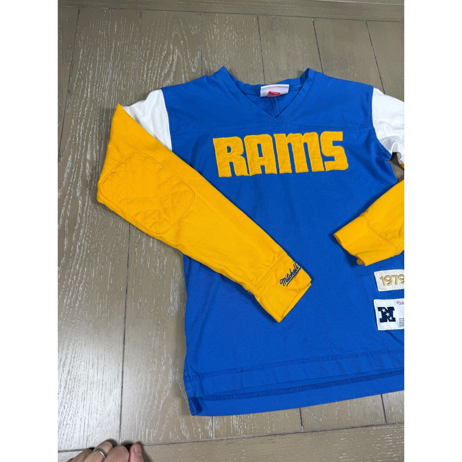 Los Angeles Rams Jersey Kids Small Blue 1979 Retro Football Mitchell Ness