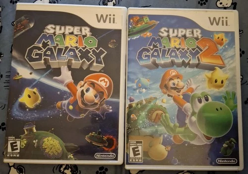 Super Mario Galaxy 1 1 One And 2 II Two Nintendo Wii Video Games