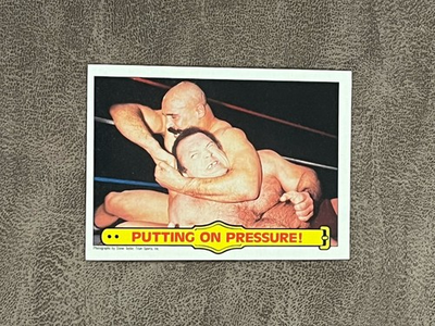 #ad 1985 Topps WWF Putting On Pressure The Iron Sheik #32 NM MT WWE HOF Rookie RC $1.59