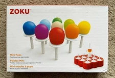 NEW in Box! ZOKU MINI POPS! Traditional Ice Pop Molds! Colorful 9-Pc Set! L@@K!