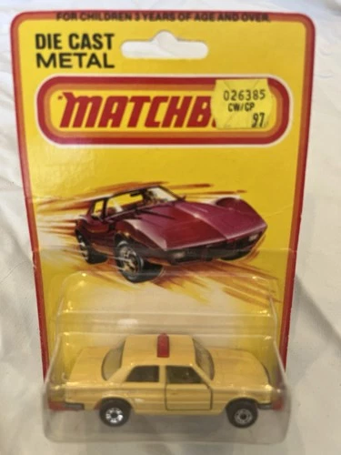 Vintage Matchbox Car, No. 56, Mercedes 450 SEL Taxi