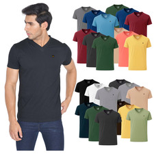 Men's 6 Pack Short Sleeve V-Neck T-Shirts Casual Wear Gym Workout Running Tops