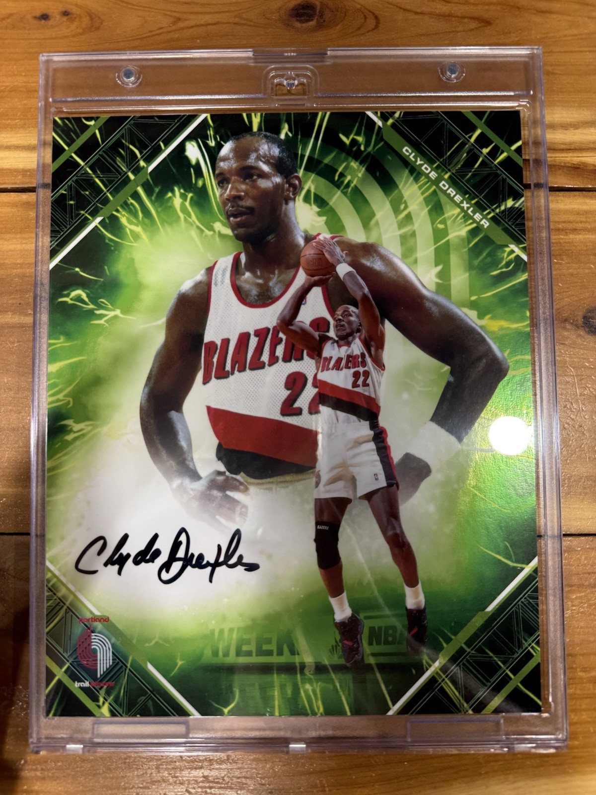2025 Under Wraps Emanate - Clyde Drexler Autograph Green /99 🔥🔥 Trailblazers