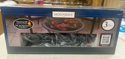 MOONRAYS Flickering LED fire logs 3 pack