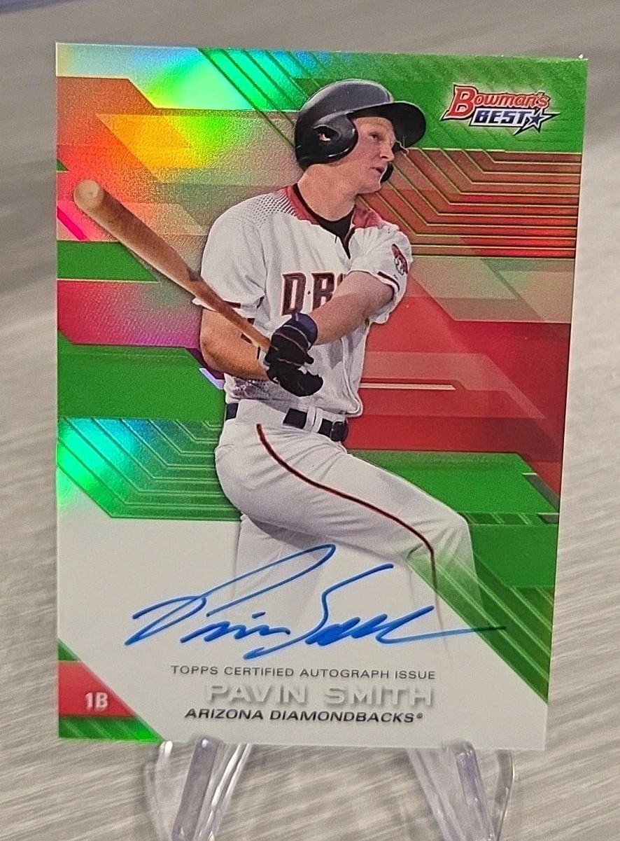 Pavin Smith 2017 Bowman's Best Green Refractor Autograph /99 #B17-PS Arizona