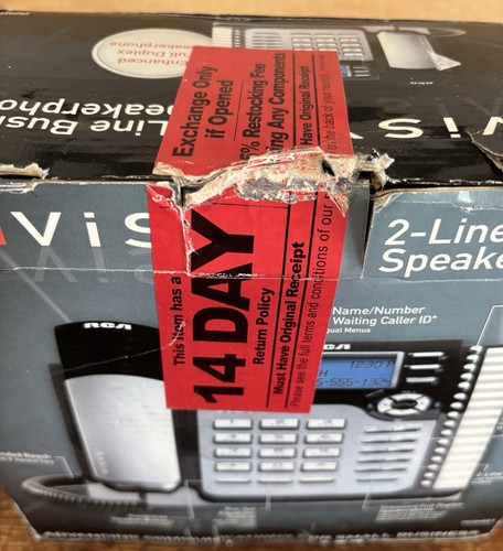 NEW - RCA ViSys 25204RE1 2-Line Corded Business Full Duplex Speakerphone - Afbeelding 2 van 3