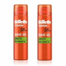 Gillette Fusion5 Shave Gel 2x200ml Smooth Glide Skin Protection 26.73 per litre