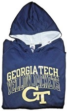 Georgia Tech Yellow Jackets Russell Athletics Adults Blue Hoodie Size XL