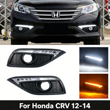 Led Drl Front Bumper Fog Light Lamp Turn Signal 2x For Honda Crv Cr-v 2012-2014 Led Drl Front Bumper Fog Light Lamp Turn Signal 2x For Honda Crv Cr-v 2012-2014
