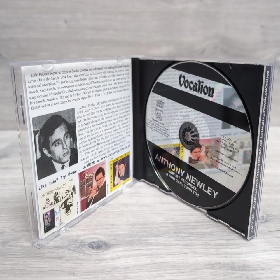 Anthony Newley - Newley Recorded / Who Can I Turn To? - CD Album - 2014 Vocalion - Image 2 of 4