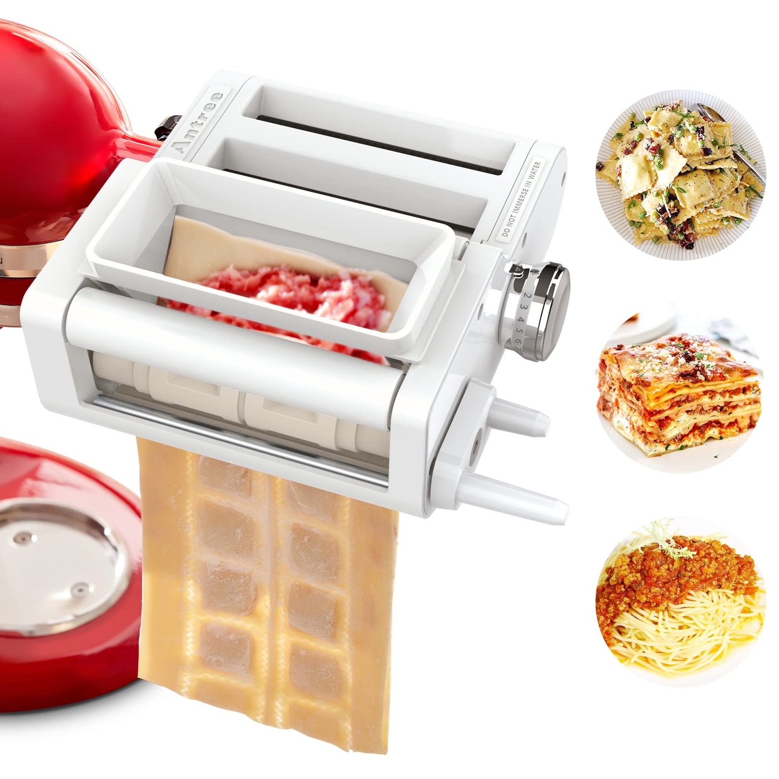3-in-1 Pasta and Ravioli Attachment for KitchenAid Stand Mixers