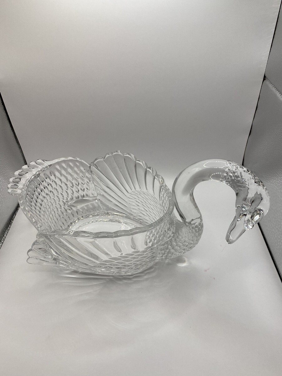 Shannon Crystal By Godinger 24% Lead Crystal Swan Serving Bowl In