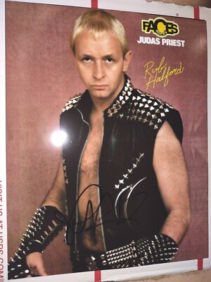 ROB HALFORD THE METAL GOD JUDAS PRIEST SIGNED VINTAGE IMAGE 8X10