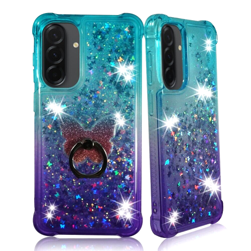 For Samsung Galaxy A36 5G 2025 Liquid Glitter Bling Case Cover Phone Ring Stand - Picture 7 of 10