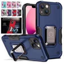 Case For iPhone 15 14 Pro Max 13 12 11 Shockproof Ring Stand Rugged Armor Cover