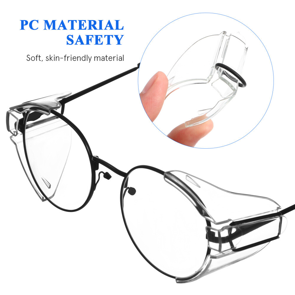 2 Pair Protectores Laterales Para Lentes Glasses Safety Side Shields Flank