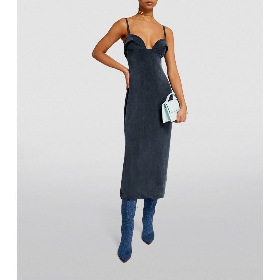 【関税込み】JACQUEMUS ブルー La Robe Palmi ドレス Jacquemus Cut Out LA ROBE PALMI Long Dress women - Glamood