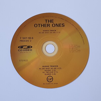 The Other Ones We Are What We Are Promo NTSC CD Video Single Gold CDV 7 50118-6