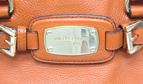 Michael Kors Women's Orange Pebble Leather Chain Purse Shoulder Bag Excellent Co - Picture 3 of 15