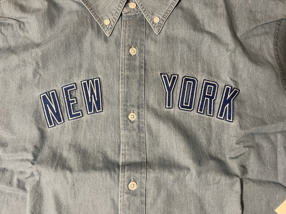 Aime Leon Dore ALD New York Mets Chambray Button Up Blue Large