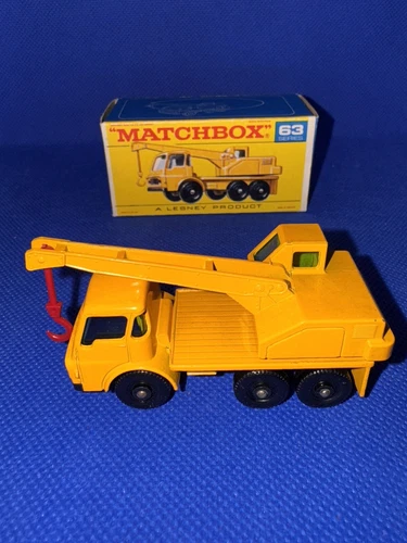 Matchbox Lesney #63 Dodge Crane Truck Original F1 Box 1968