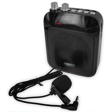 TPro Rechargeable Speaker w/ Wired Lapel Mic, USB/SD, FM, 1/8" AUX  Mic Inputs