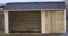 10ft x 10ft Wooden Field Shelter &6ft Tack Room  Animal Horse 25mm T&G TANALISED