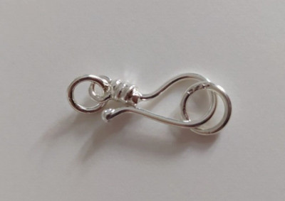 5x Verschluss Sets Sterlingsilber S-Haken Ketten Verschlüsse poliert Ösen 182003