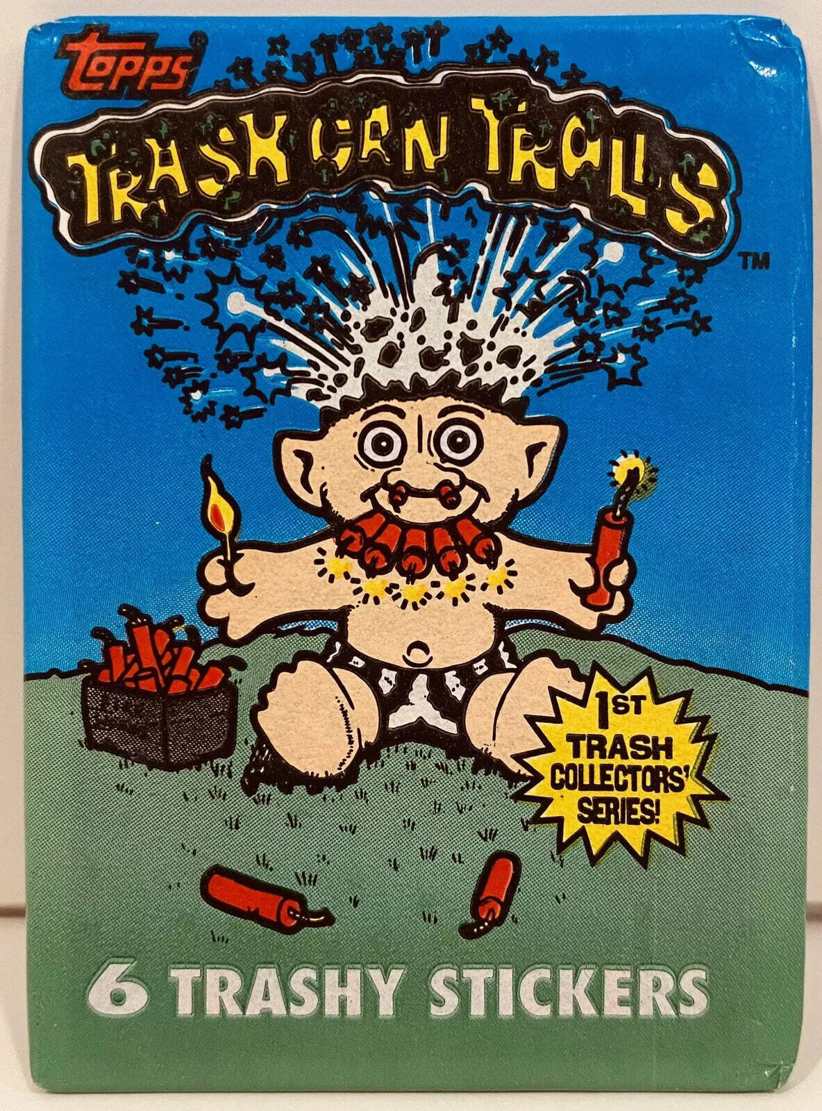 1992 Topps Trash Can Trolls Unopened Trading Card Wax Pack-image