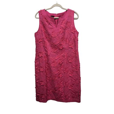 talbots pink dress Floral Medallion Eyelet Shift Dress