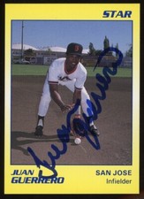 1989 Star San Jose Giants JUAN GUERRERO Signed Card autograph AUTO ASTROS