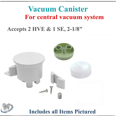 #ad Dental Central Vacuum System Vacuum Canister Kit w Bracket 1 7 8quot; DCI 5860 $39.95