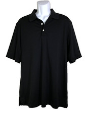 Eddie Bauer Pima Cotton Polo Black Blend Men's L Pullover Shirt Chest 47"