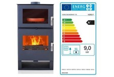 Kochen Kaminofen Holzofen mit Backofen Kamin Verso F - 9 kw