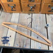 Vintage Wooden Clothes Hanger Advertising "MODERNDAY" Cleaners South Gate CA