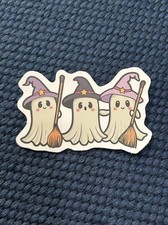 Cute Witch Ghosts Sticker - Spooky Season Halloween Decal Laptop