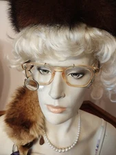 Rare American Optical 4 1/2 Thick Plastic Framed Glasses With Magnifier