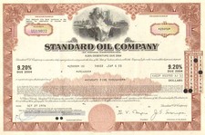 Standard Oil Company 1970's $25,000 bond certificate