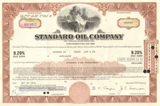 Standard Oil Company 1970's $25,000 bond certificate