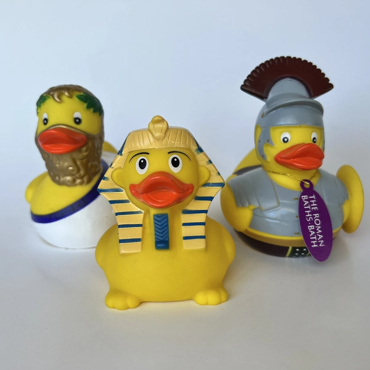 Lot of 3 Collectible Rubber Duckies British Museum Roman Baths