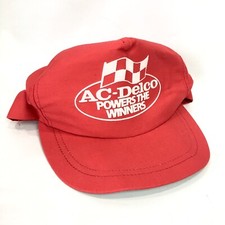 AC Delco Snapback Trucker Hat Vintage Red Racing Adjustable Cap Made in the USA