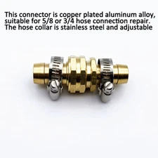 3 Sets 5/8" OR 3/4" Garden Connect Water Hose Aluminum Male Female Connector